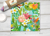 Tropical Flowers Patterned Adhesive Vinyl 169